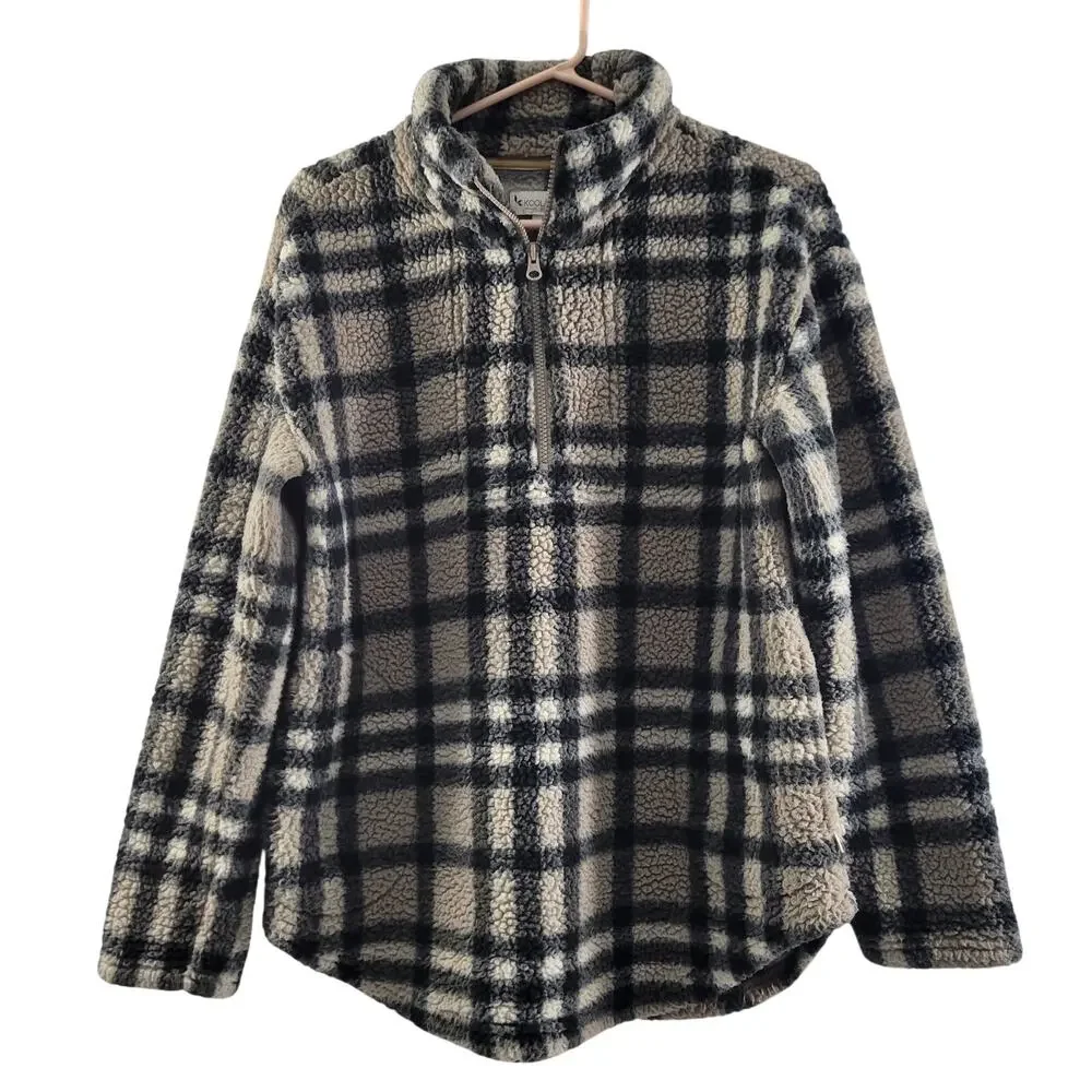 Koolaburra by Ugg Brushed Back Sherpa 1/4 Zip Sweater Size S 11923-0123